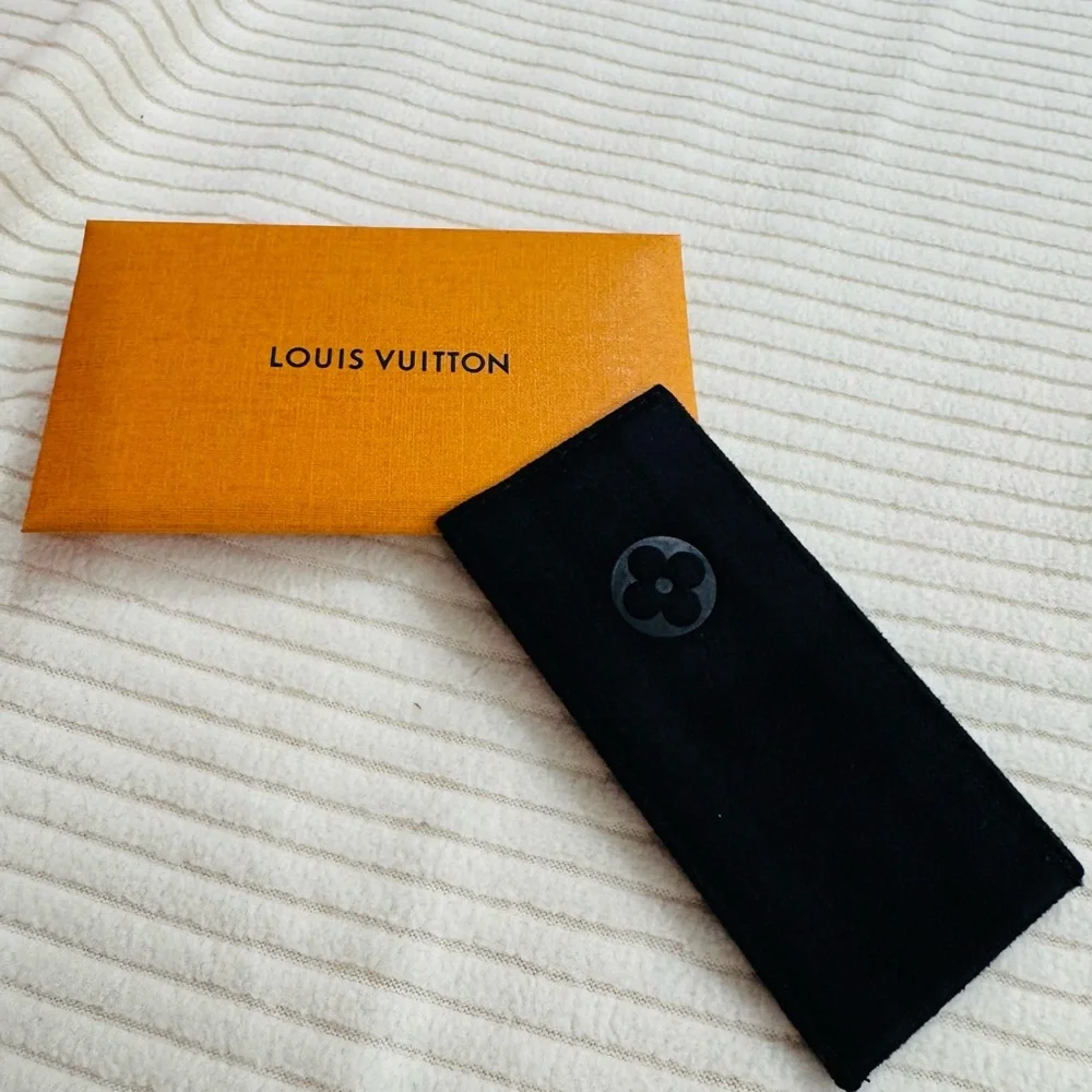 Louis Vuitton Black Suede like Lipstick Holder Sleeve New